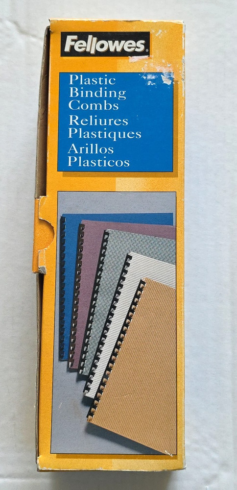 Fellowes Plastic Binding Combs 1/4" 20 Sheet Capacity 100 pack BLUE NEW 52411