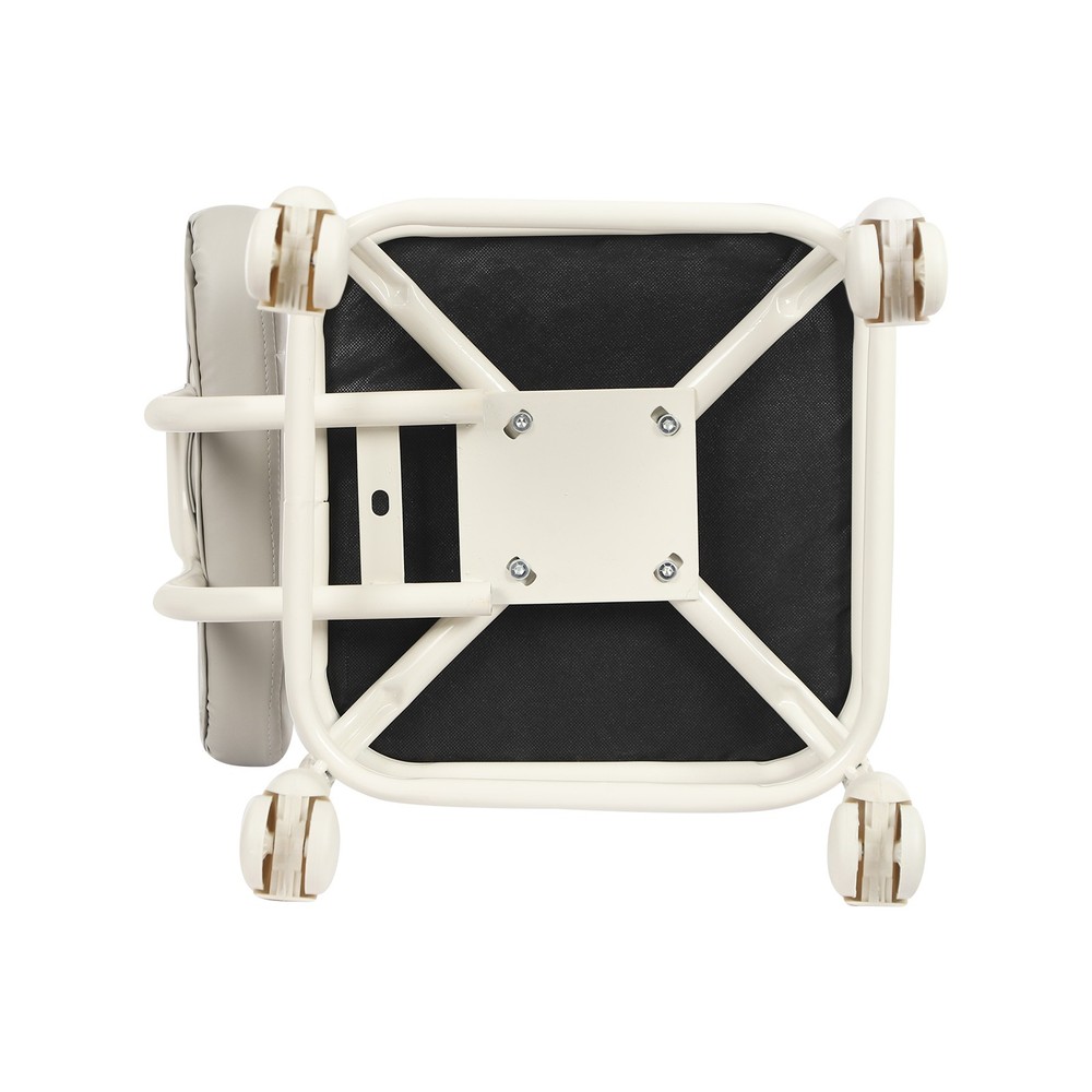 Low Rolling Stool, Roller Seat with Universal Swivel Caster Wheels & Backrest