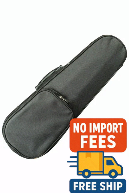 Canvas Covered Hard Shell Soprano Ukulele Case w/ Plush Interior & Straps
