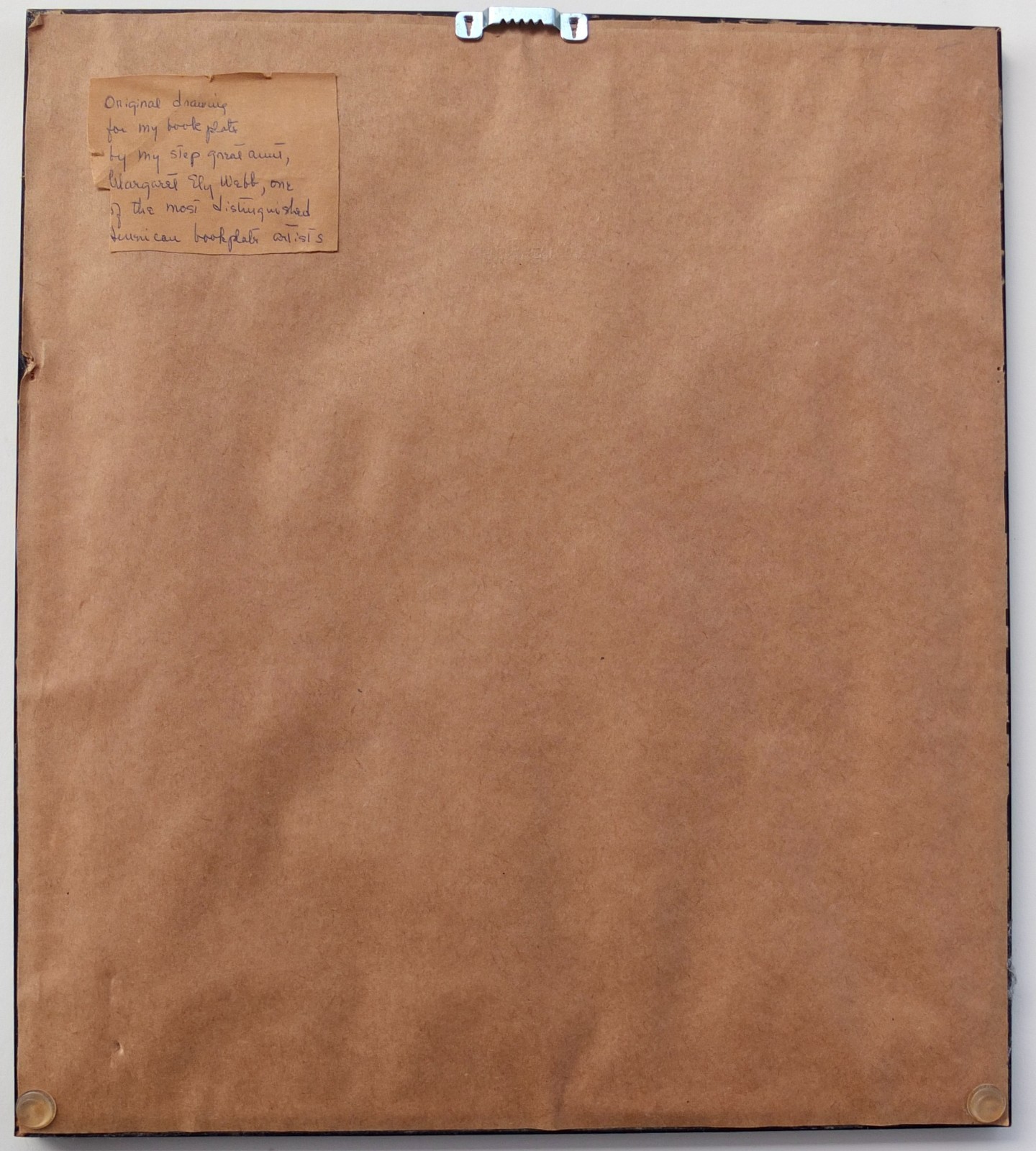 Margaret Ely Webb Original Drawing For Elise Margaret Storke Bookplate In Frame