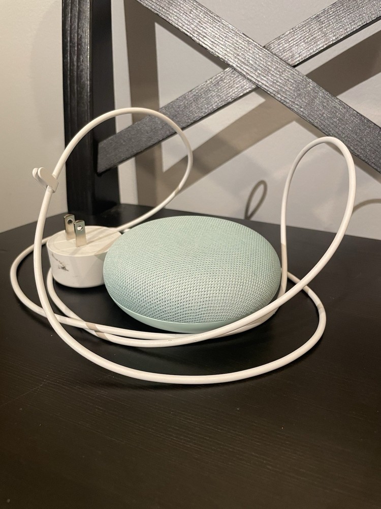 Google Home Mini Mint Smart Speaker Wi-Fi Google Assistant + Power Adapter