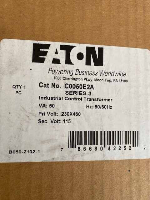 C0050E2A - 50 Va Type Mte Control Transformer (NEW)