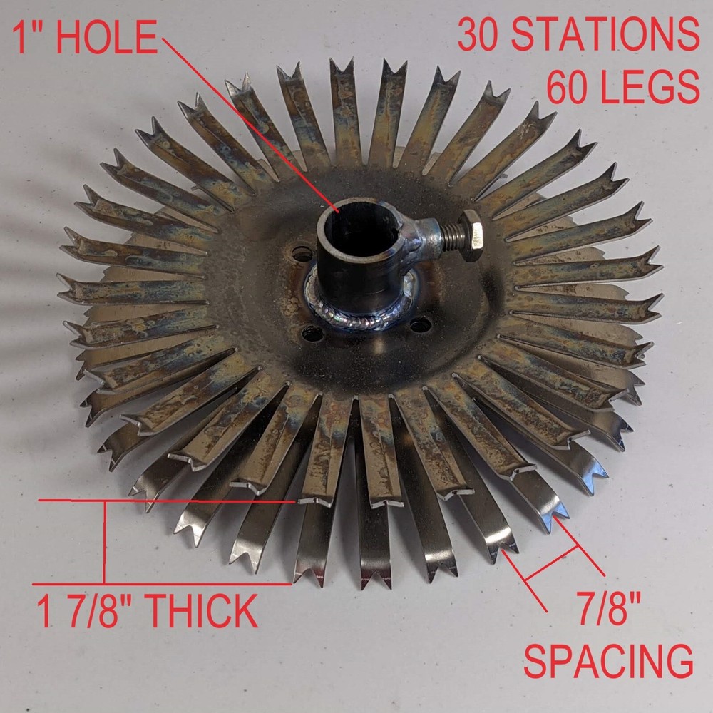Anodizing Aluminum Double Rack Titanium 8.5" Disc Rack 30 Stations Legs