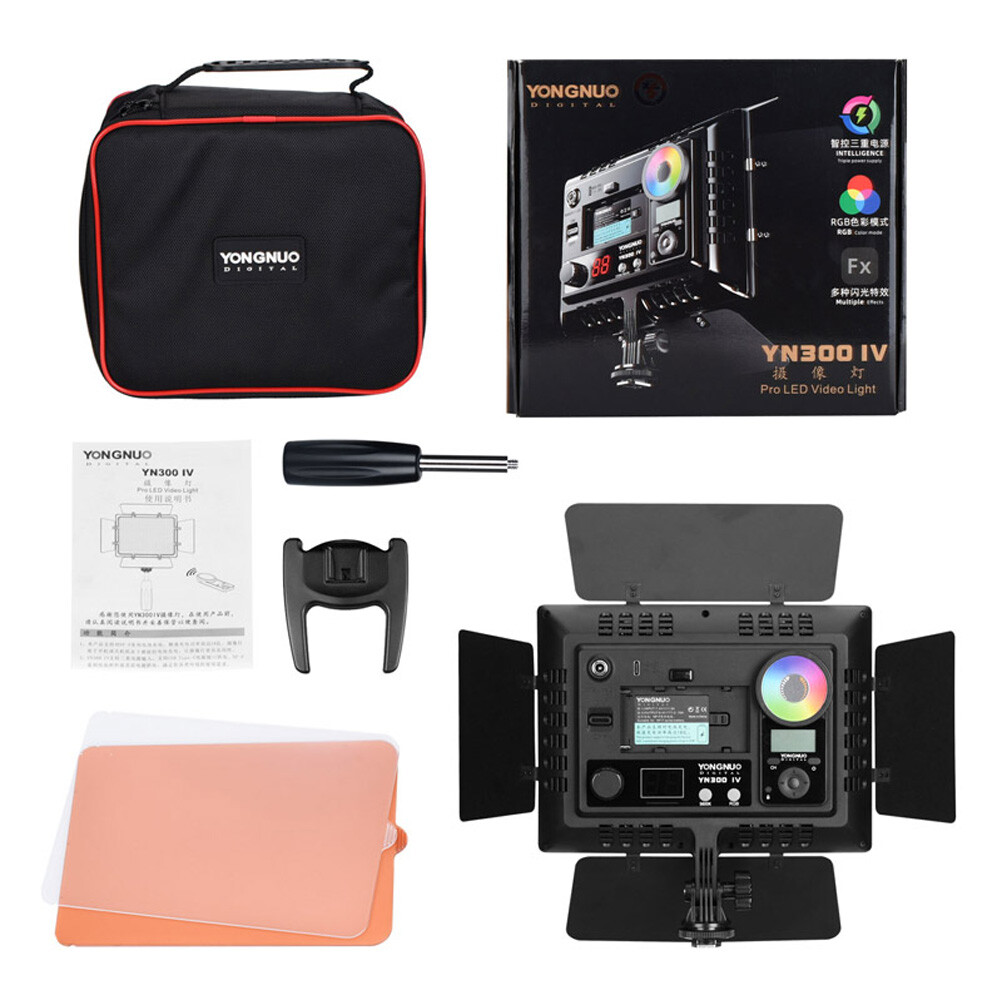 YONGNUO YN300IV Full-Color RGB LED Fill Light 3200K-5600K For Photography Studio