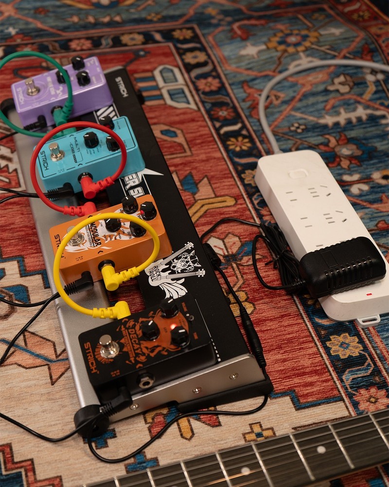 STRICH Guitar Effect Pedal &Power Supply Adapter, Multi Modulation True Bypass