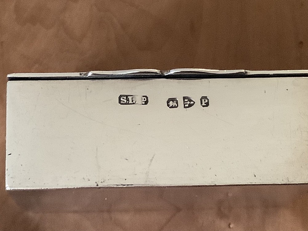 Solid Silver Stamp Box  by Stokes & Ireland Ltd Chester 1898