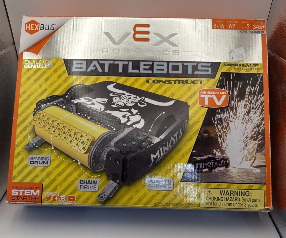 HEXBUG VEX Robotics BattleBots Construct Minotaur STEM Starter Build Genius New
