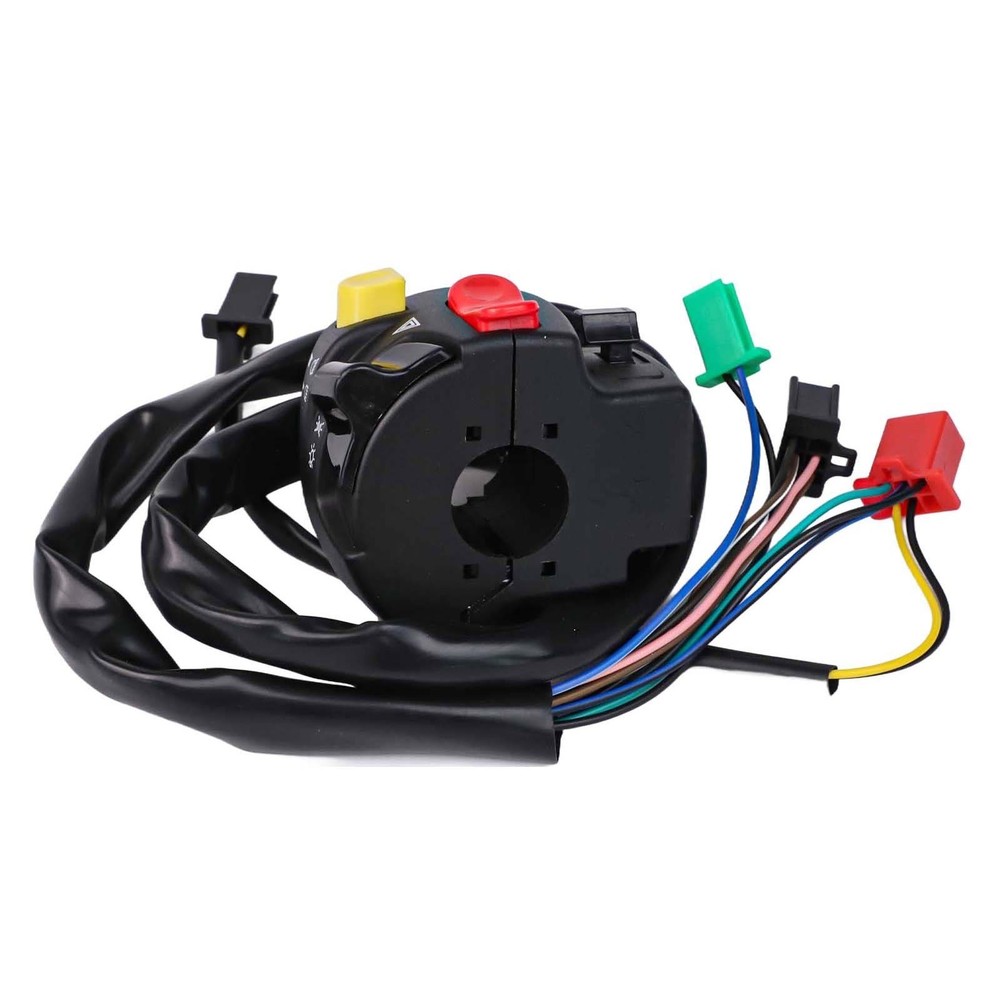 Sleek Black Motorcycle Switch Compatible with Various Models for Daily Use