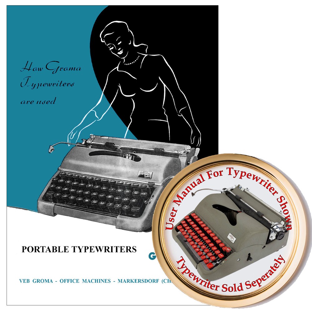 Groma Model T 50s Era Typewriter User Instruction Manual