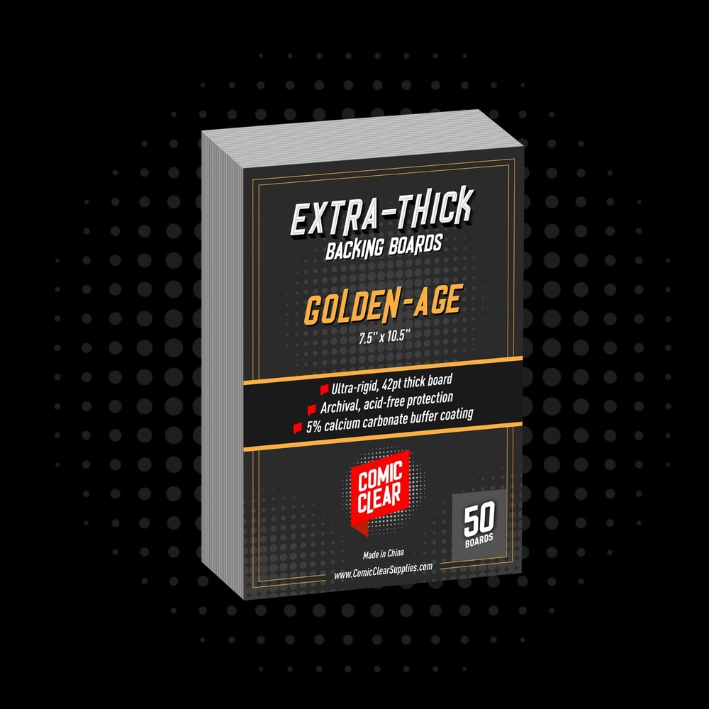 Extra Thick Golden Age Comic Book Backing Boards (x50)