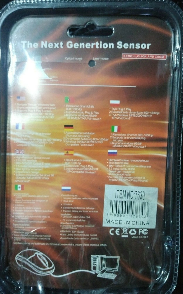 Wireless Mouse, 3.0G Portable Optical Silent Ergonomic Wireless Computer Mouse