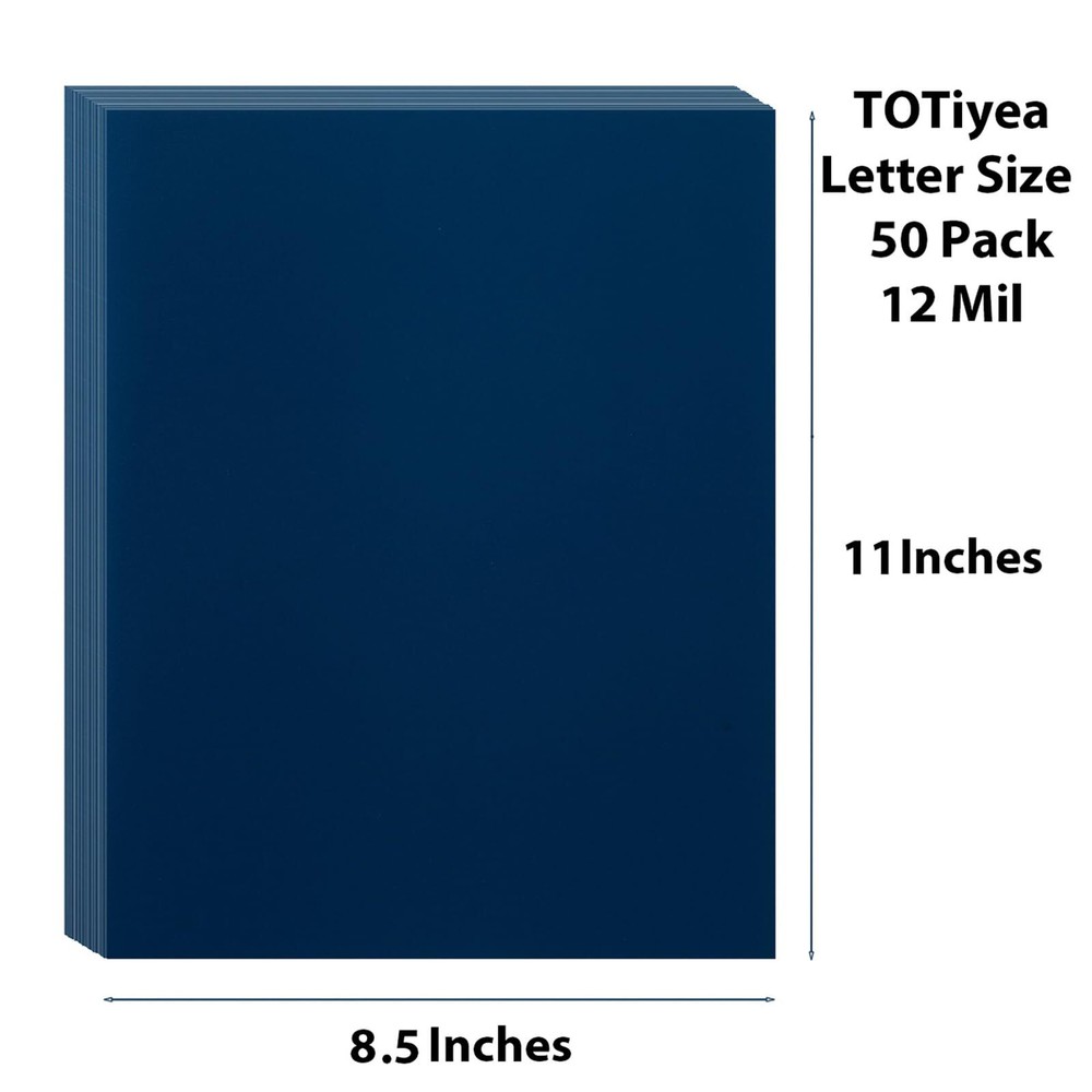 50 Pack 12 Mil Poly Binding Covers Sand Texture Binding Presentation Covers P...