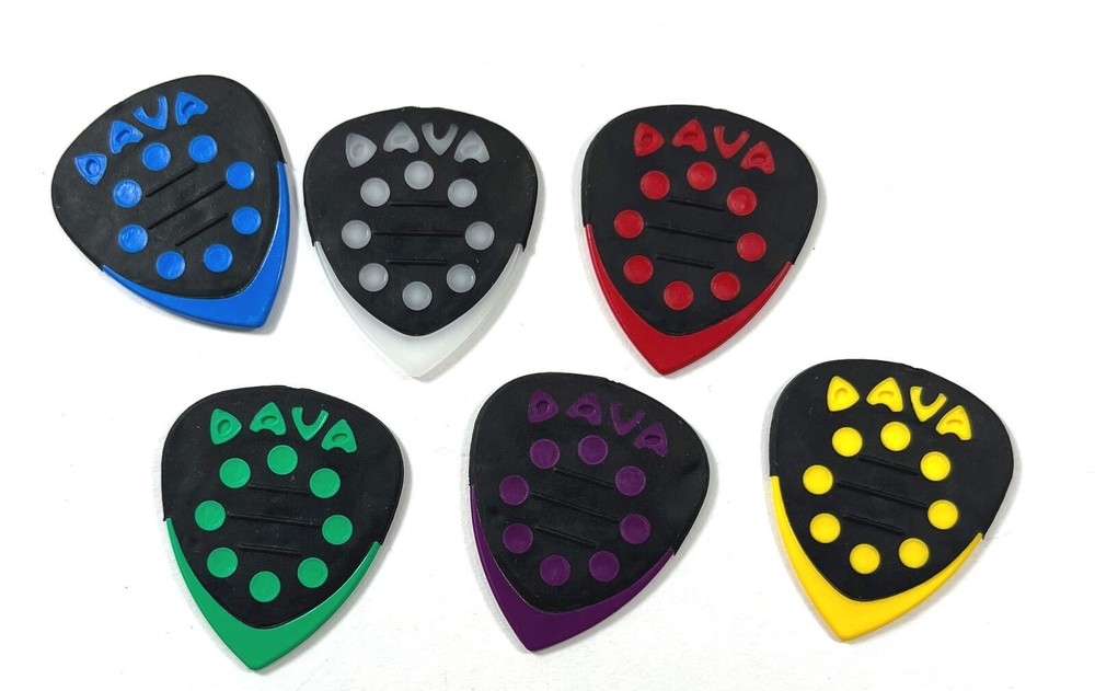 Dava Guitar Picks 6 Picks Multi Gauge Control Delrin Grip Tips