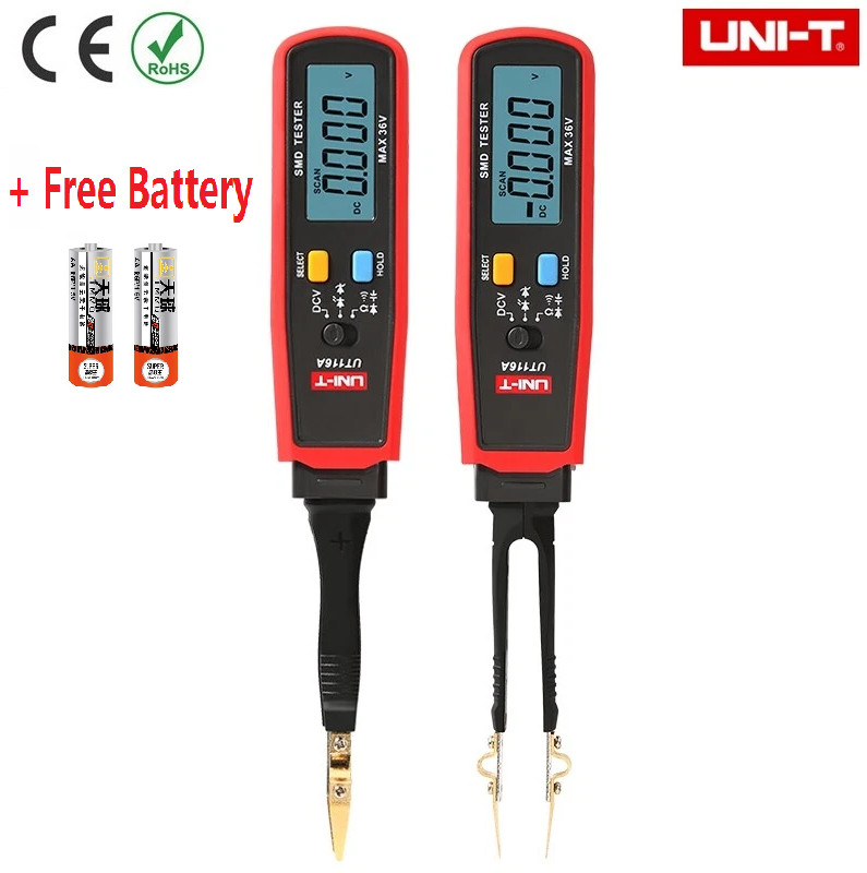UT116A / UT116C Digital SMD Multimeter Auto Range DCV Continuity Battery Tester