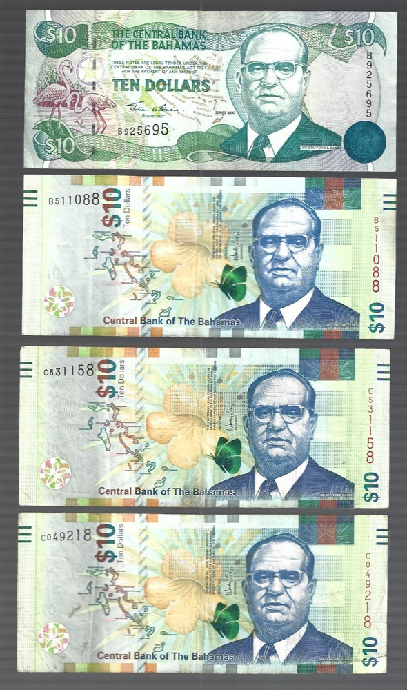 Bahamas ❤️💥assorted 22 spendable notes ... Total: $169 ✨✌️ lot #5210