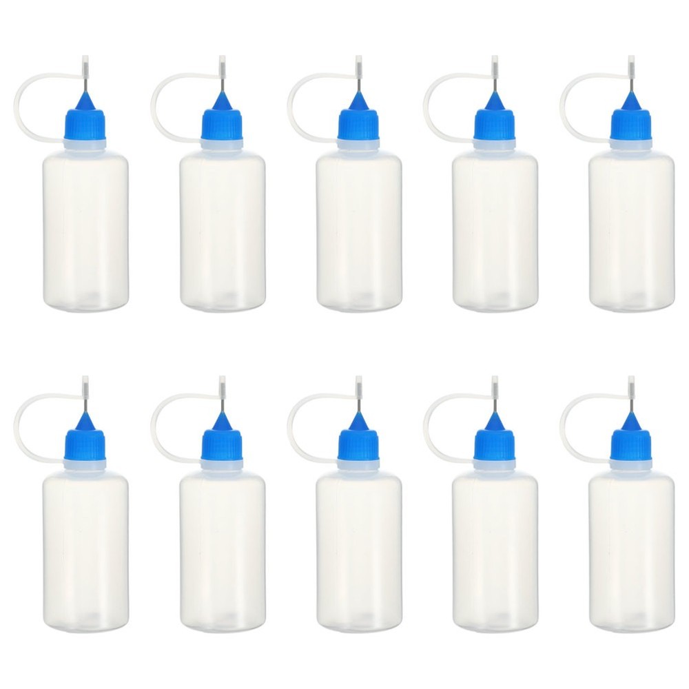 10 Pcs Liquid Dispensing Bottle Mini Glue Bottles Plastic Squeeze Empty