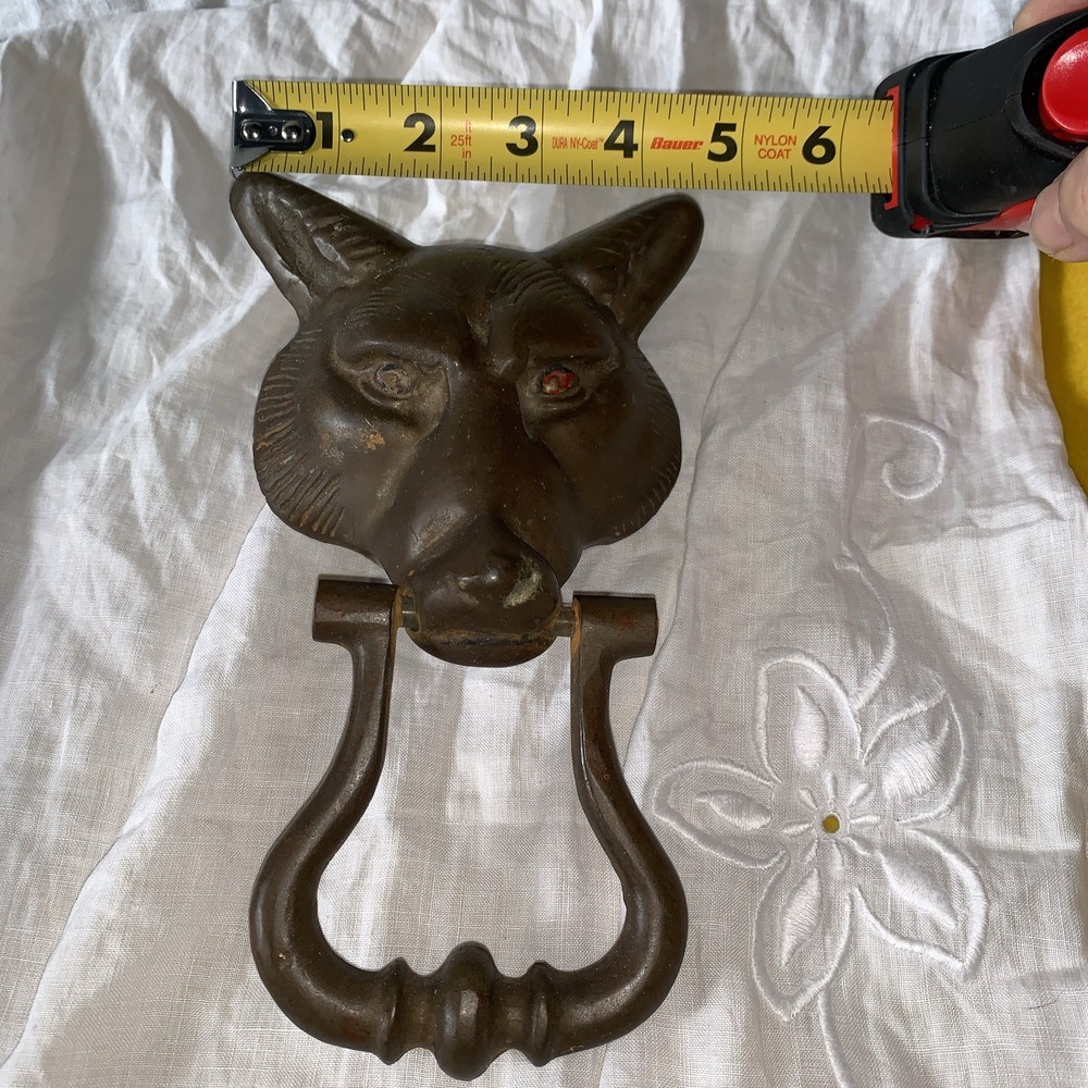 Vintage Fox Head Door Knocker