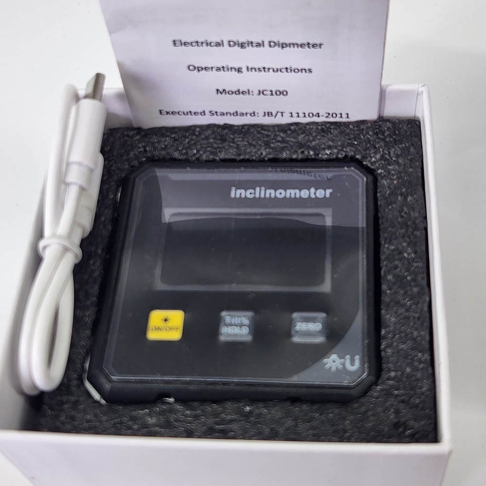 Digital Laser Protractor Inclinometer Electronic Dipmeter Level JC100 Black