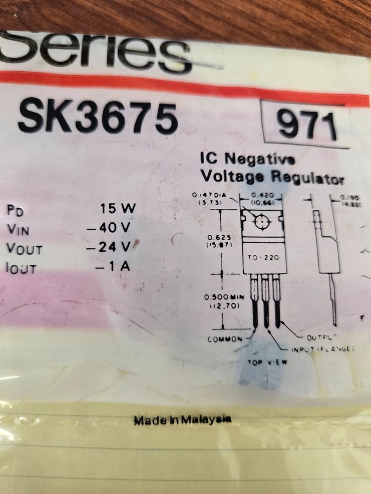 SK3675 LINEAR INTEGRATED CIRCUIT VOLT sub for NTE971