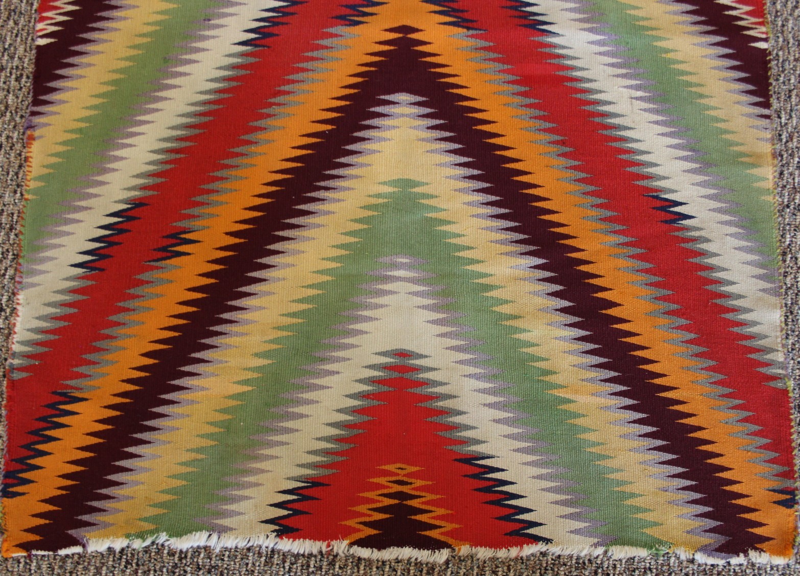 Vintage Navajo "Germantown" Eye-dazzler Weaving Remnant