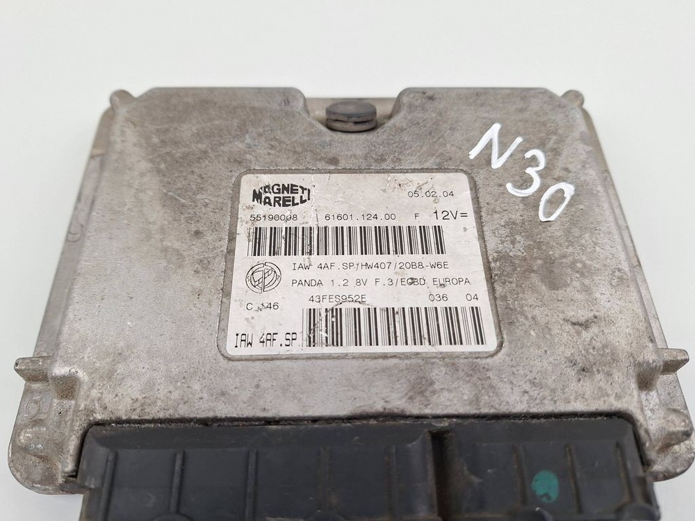 Fiat Panda II 2008 Engine Control Module ECU 55190098 kW BVV977
