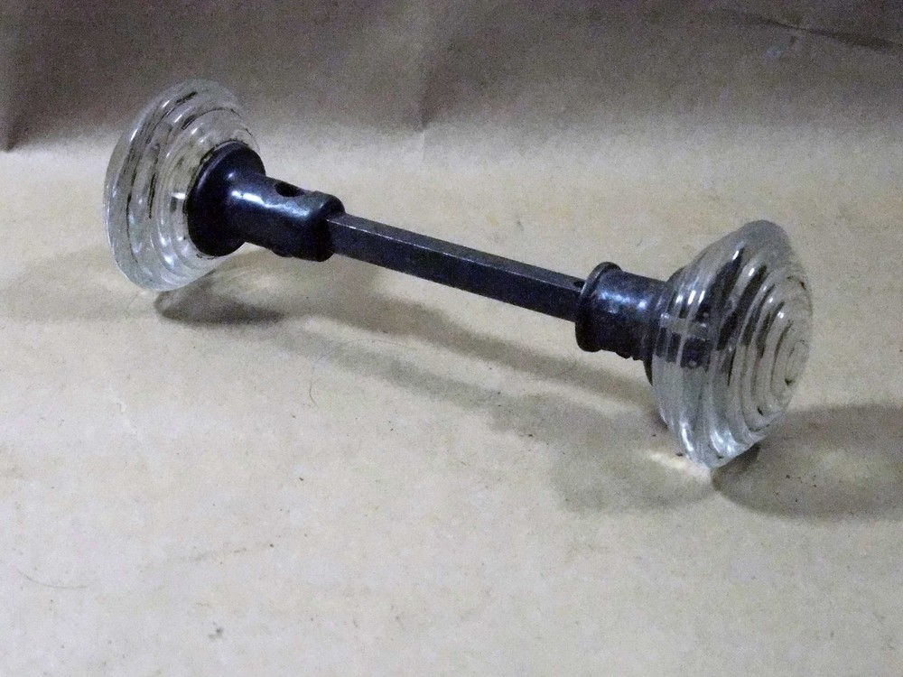 Antique glass beehive door knobs