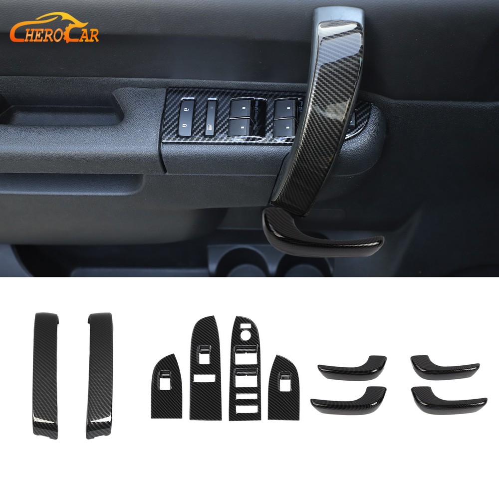 10pcs Window Lift Handle Trim Panel Cover Overlay Kit For Silverado SIERRA 07-13