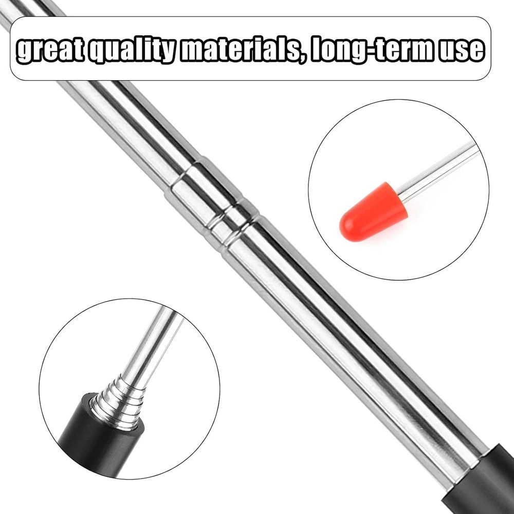 Telescopic Teachers Pointer Stick, 47.24in Retractable Teaching Pointer,...