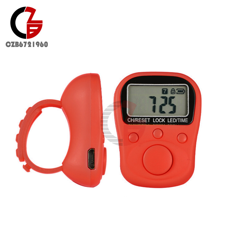 LED Digital Electronic Tally Counter counting time display backlit Rechargeable