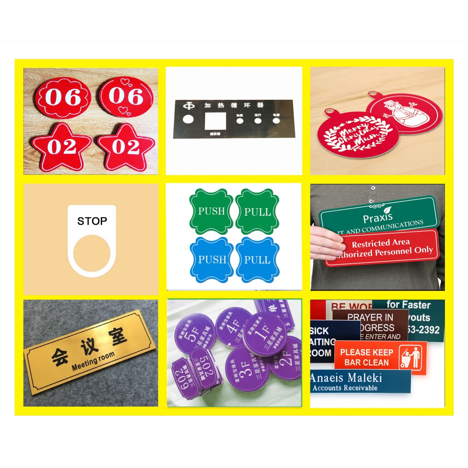 12 PCS & 12 Colors CNC Engraving Blank Double Color Sheets 7" x 11“ x .040”