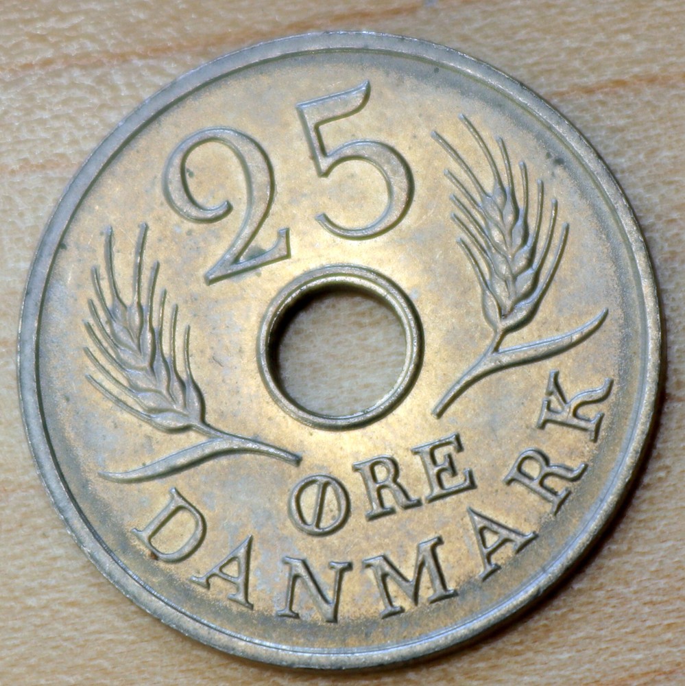 1968 Denmark 25 Ore Unc.