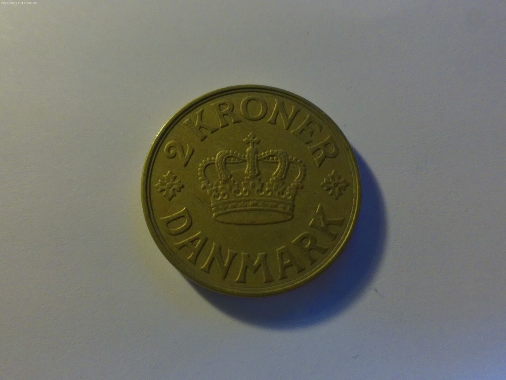 1936 Denmark 2 Kroner Coin