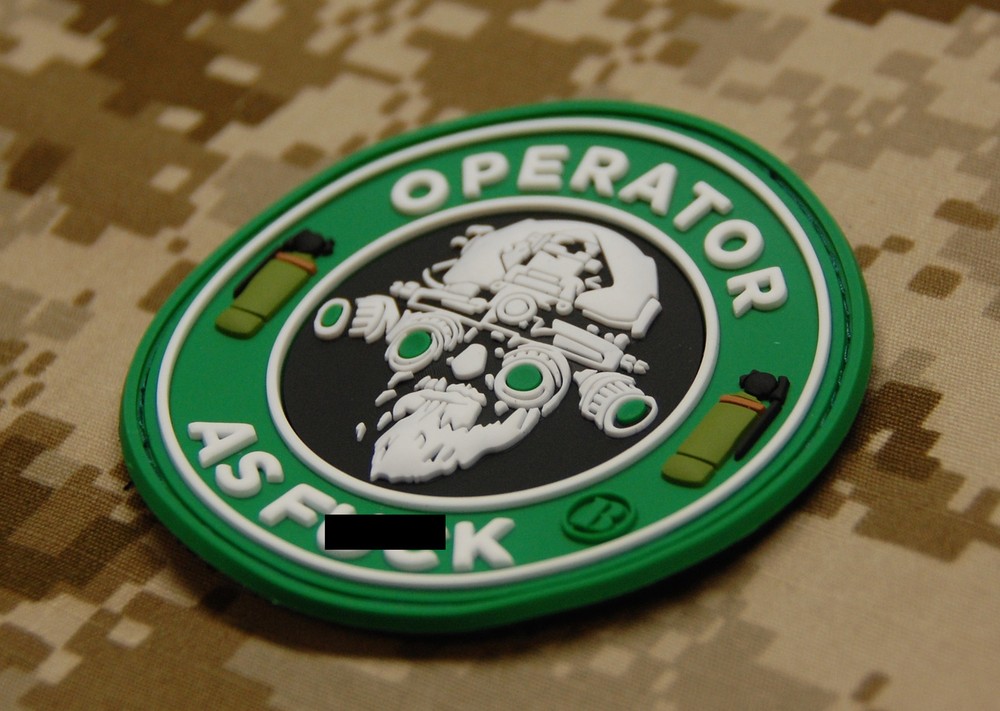 Operator As F**k OAF Nation DEVGRU MARSOC Raiders 3D PVC Patch Grumpy Pencil