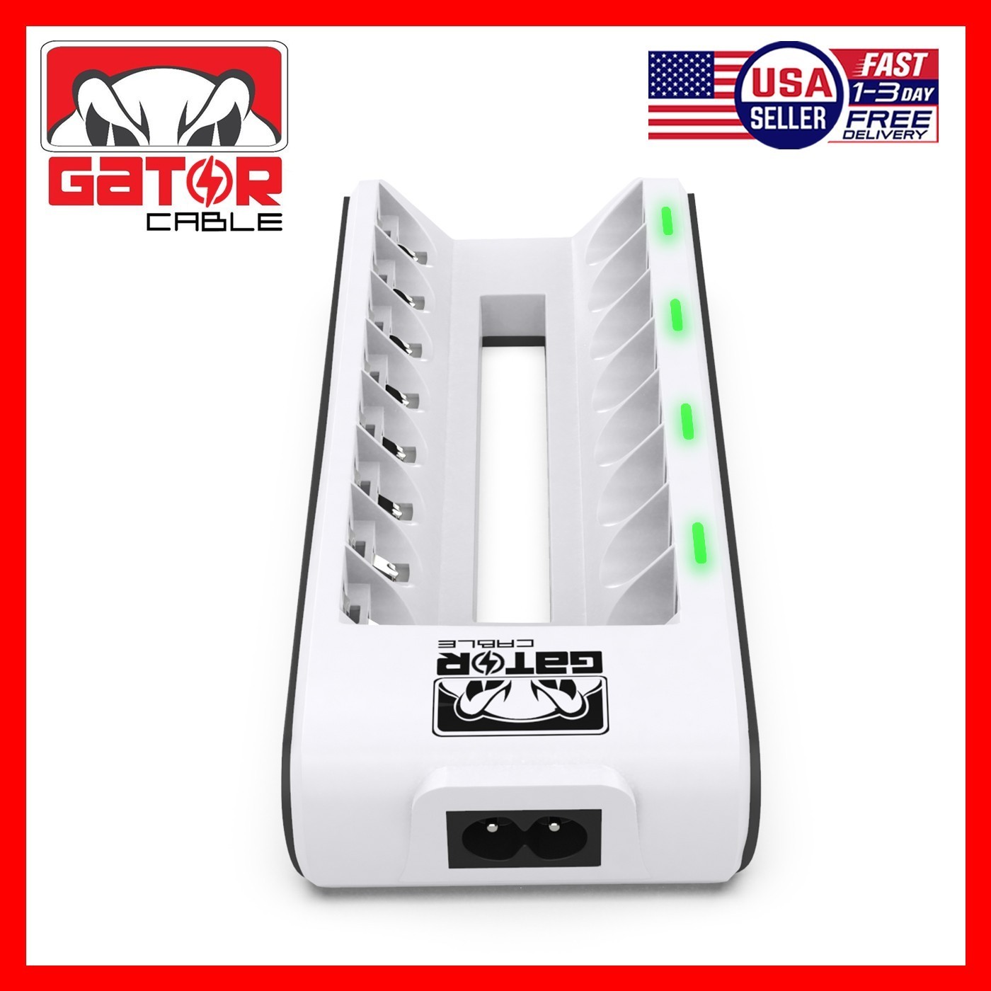 Rechargeable Battery Charger AA AAA Ni-MH Ni-CD Automatic Charged Red LED Light