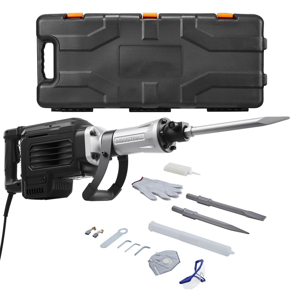 2800W Robust Jackhammer, 1200BPM, Complete Accessory Set, Gloves