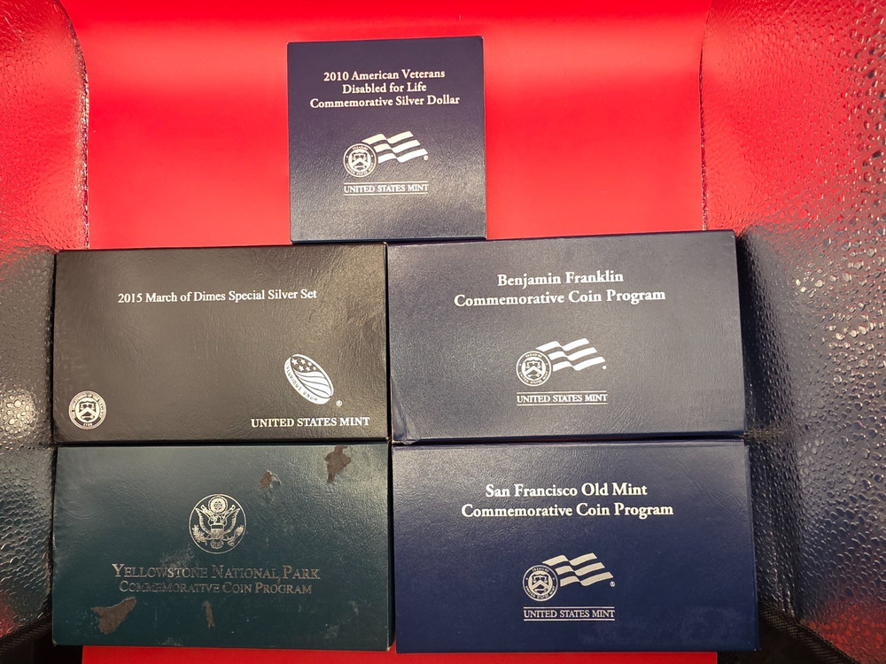 (20) Empty Assorted US Mint Boxes with COAs