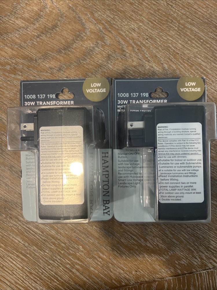 Hampton Bay Low Voltage 30-Watt Landscape 15-Volt Plug-in Transformer 2 Pack