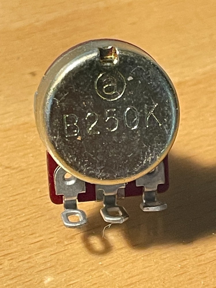 250K POT SOLID SHORT SHAFT (1/4" Bushing)  by Mouser Electronics.