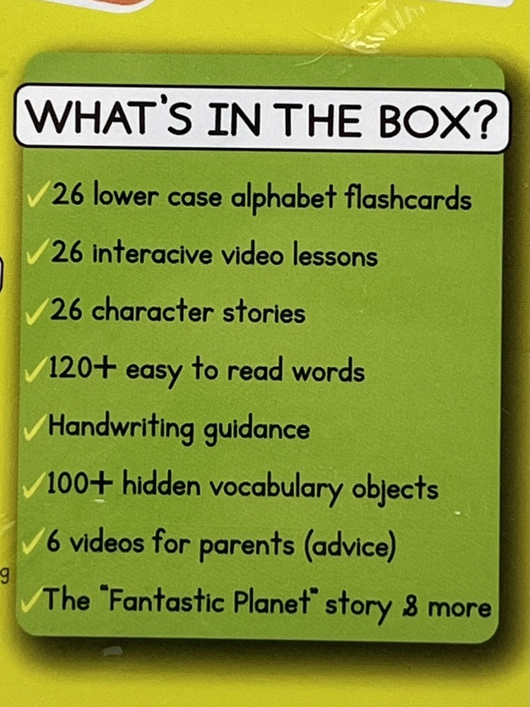 Phonics Flashcards w/ Interactive Video Lessons Children Educational Reading NEW