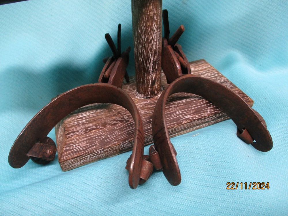 Authentic Small Adult MEXICAN Hand Engraved both sides Cowboy Spurs