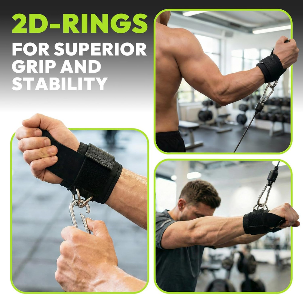 Premium Weight Lifting Straps with D Ring, Extra-Long & Thick for Enhanced Grip