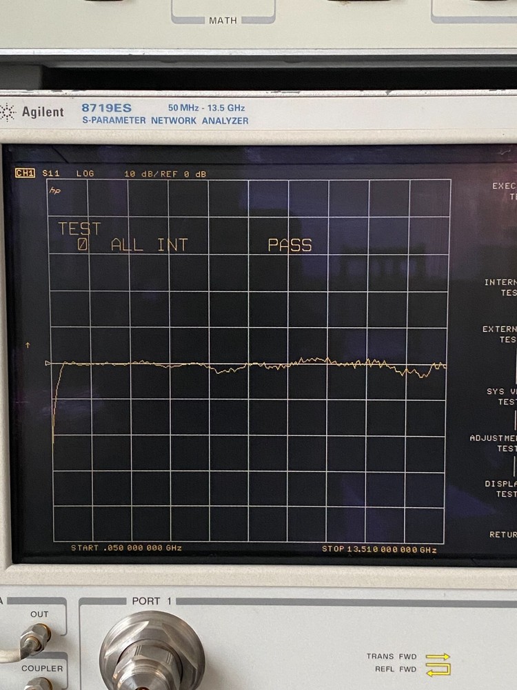 Agilent 8719ES S-Parameter Network Analyzer 50 Mhz - 13.5 GHZ