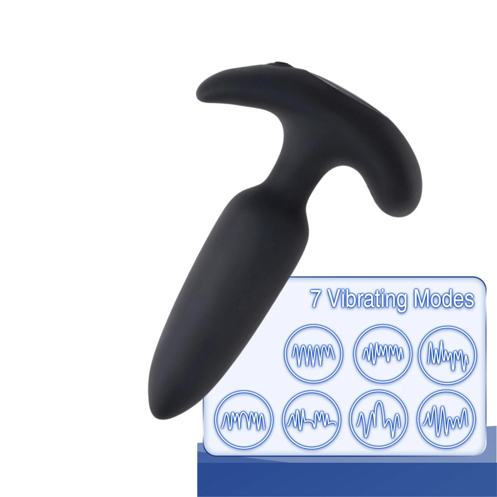 Slim Silicone Rechargeable Remote Control Butt Plug Multi-Function Sex Vibrator