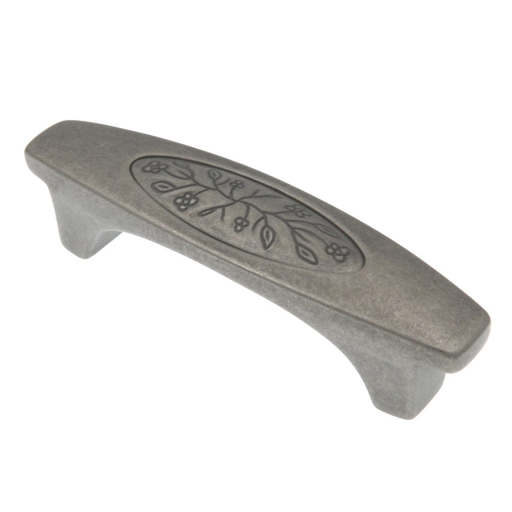 Amerock Vineyard Weathered Nickel 3"cc Leaf Cabinet Handle Pull BP4473WN
