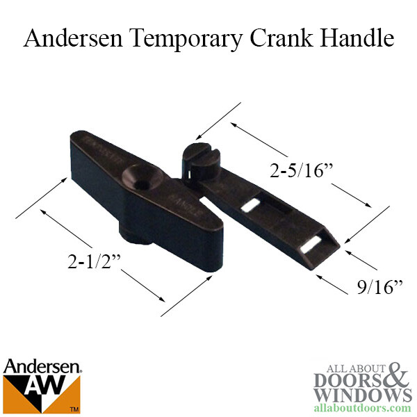 Andersen Window Temporary Crank Handle, Enhanced Casement, Plastic