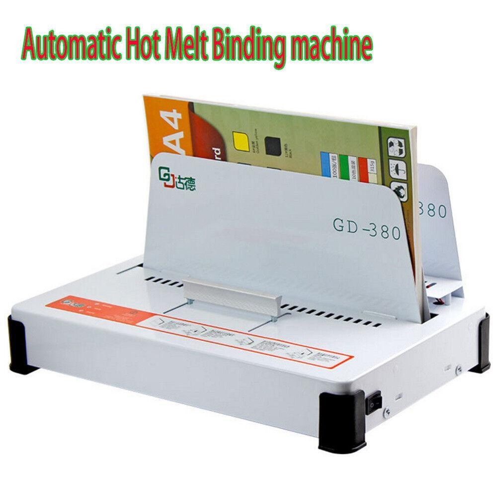 220V GD380 Automatic Hot Melt Binding machine A3 A4 A5 Book Envelope Binder new