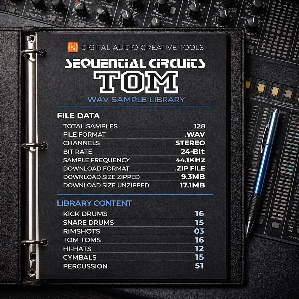 Sequential Circuits Tom Drum Machine Sample Library