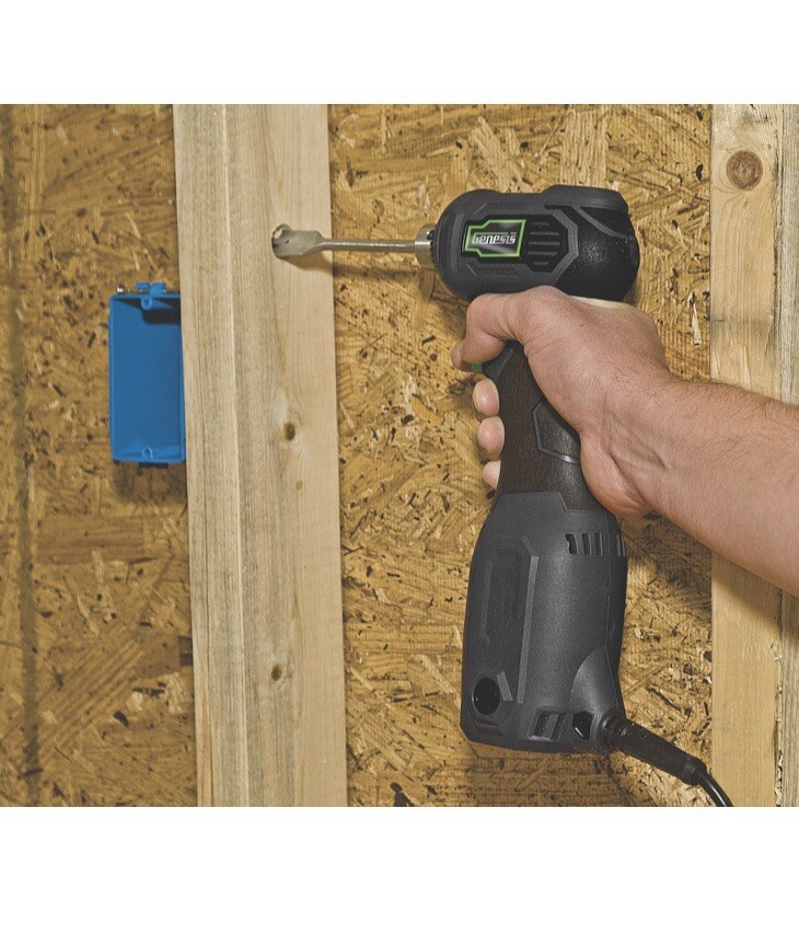 3.5 Amp 3/8" Variable Speed Close-Quarter Drill Non-Slip Grip