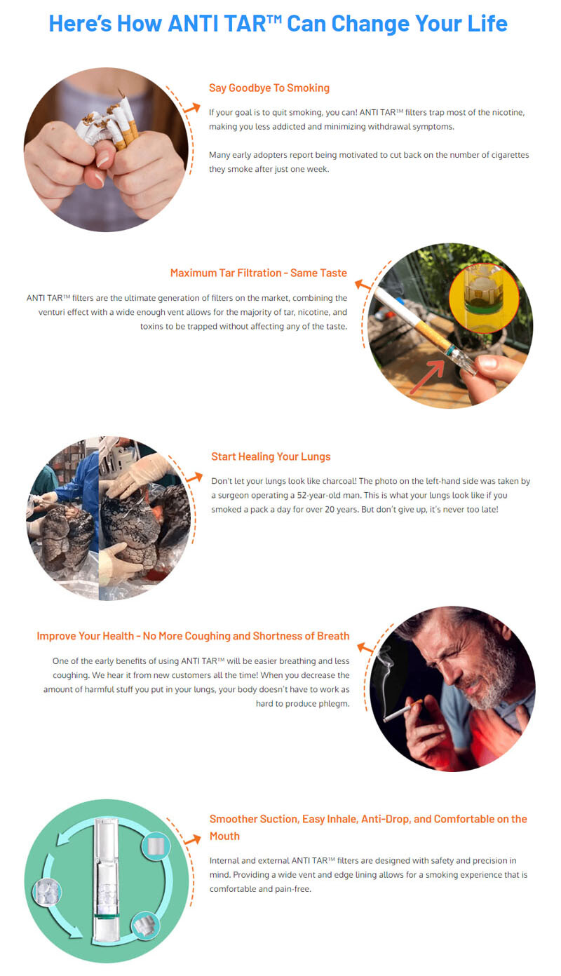 [BUNDLE-2] ANTI TAR® TripleGuard Cigarette Holder Tar Trap Filter Tips