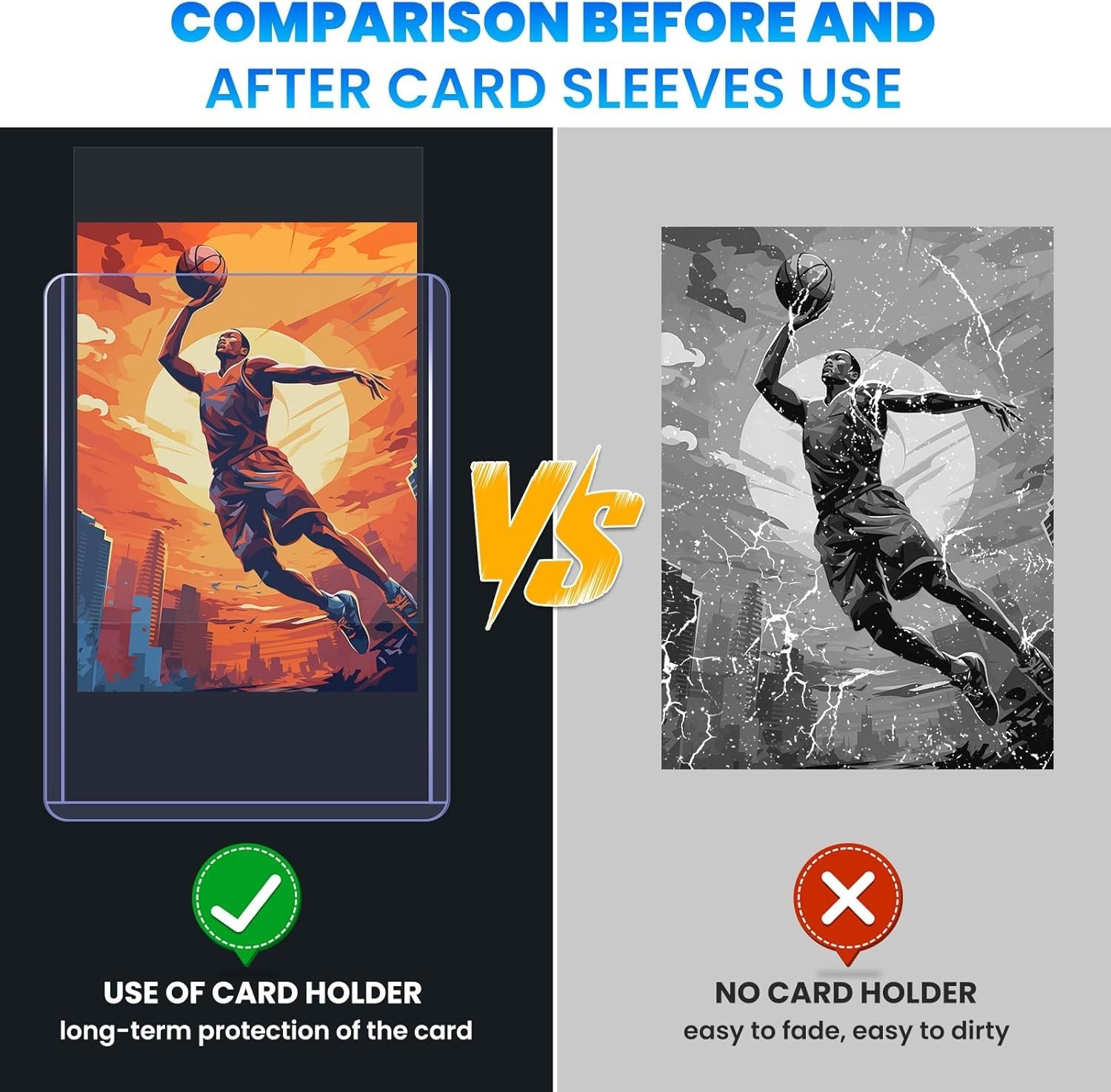 200 Trading Card Sleeves & Holders – 100 Hard 3"x4" Toploaders + 100 Soft Penny.